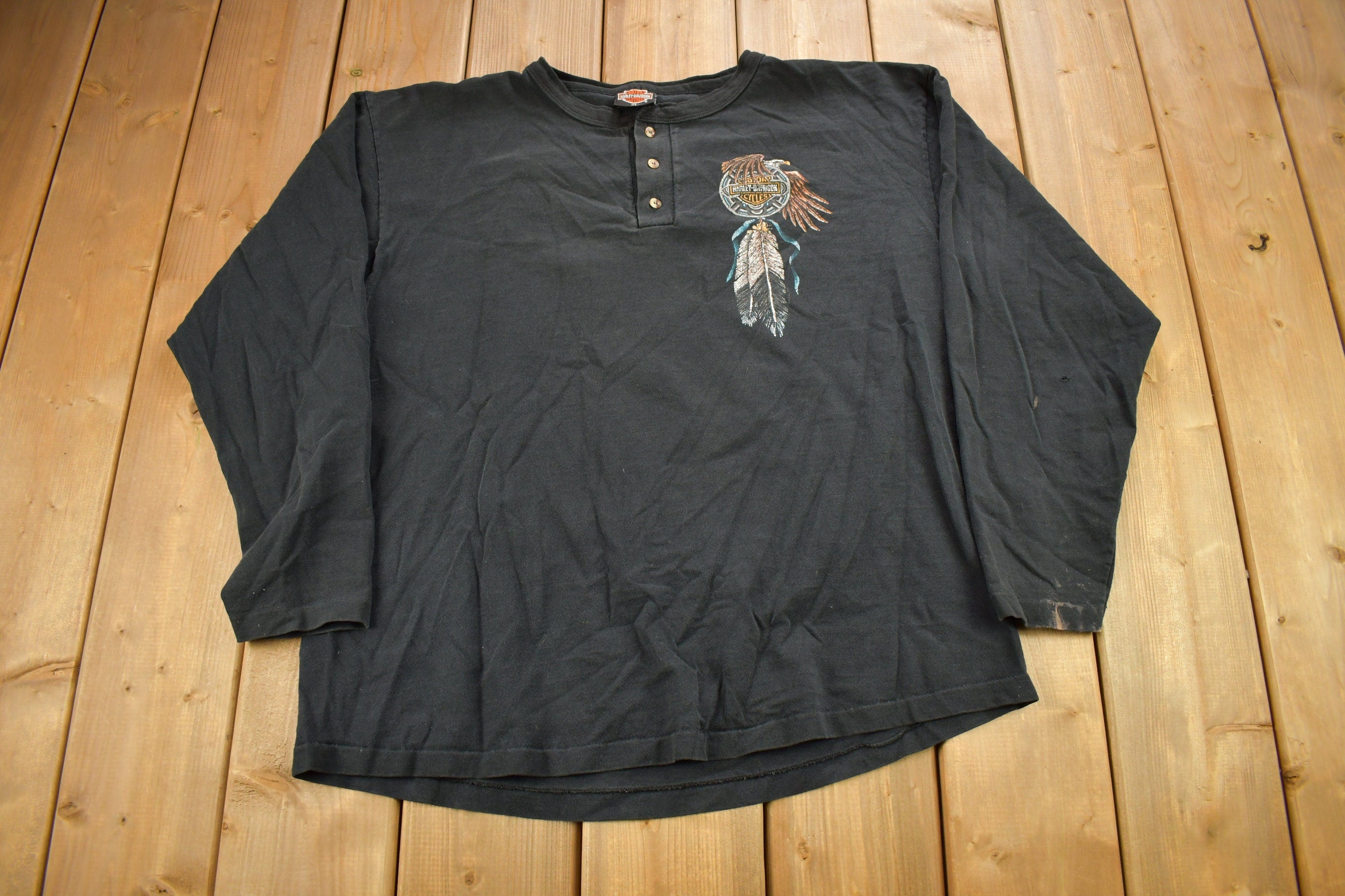 Vintage 1993 Harley Davidson Motorcycles Murrells Intel South Carolina T-Shirt