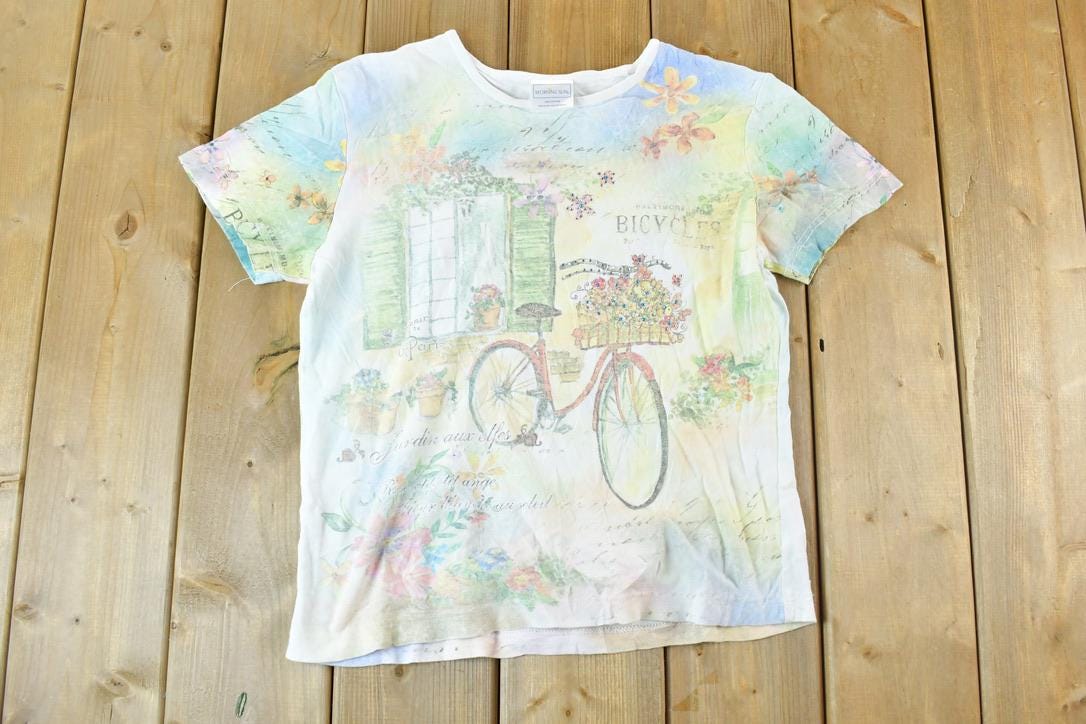 Vintage 1990s Morning Sun Bicycle Single Stitch T-Shirt