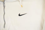 Vintage 1990s Nike Mini Swoosh Quarter Zip Hoodie Men's 2XL