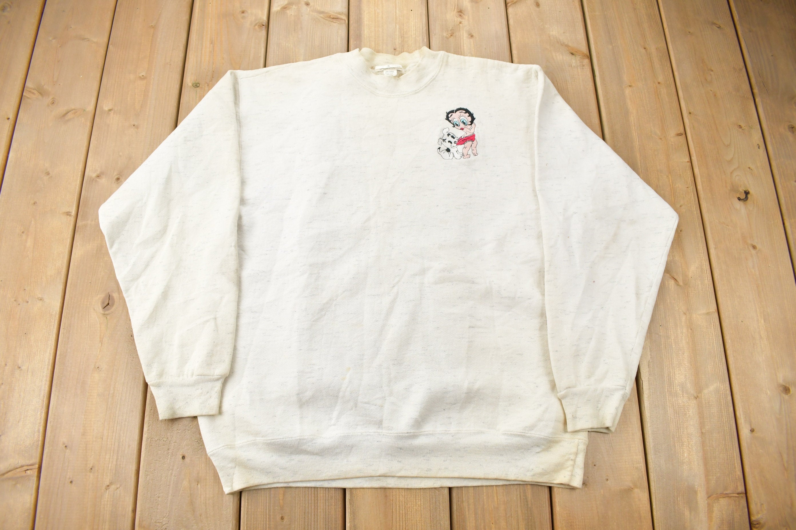 Vintage 1990s Betty Boop Embroidered Crewneck