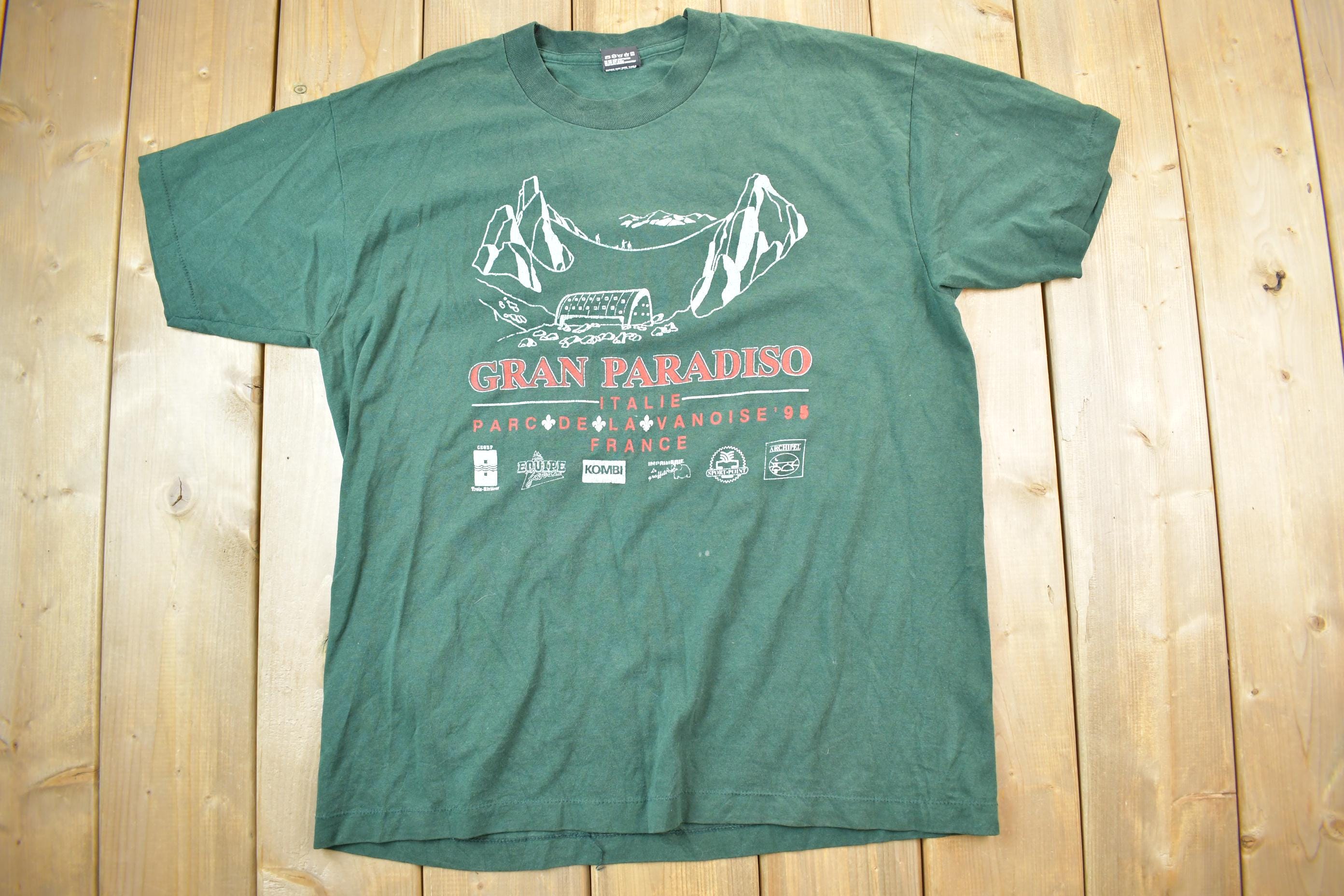 Vintage 1995 Gran Paradiso Parc La Vanoise Souvenir T-Shirt