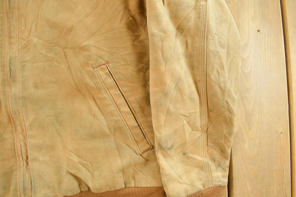 Vintage 1990s Carhartt Distressed Hooded Jacket Men's Medium