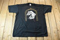 Vintage 1990s Gem Embroidered White Arabian Horse Single Stitch Graphic T-Shirt