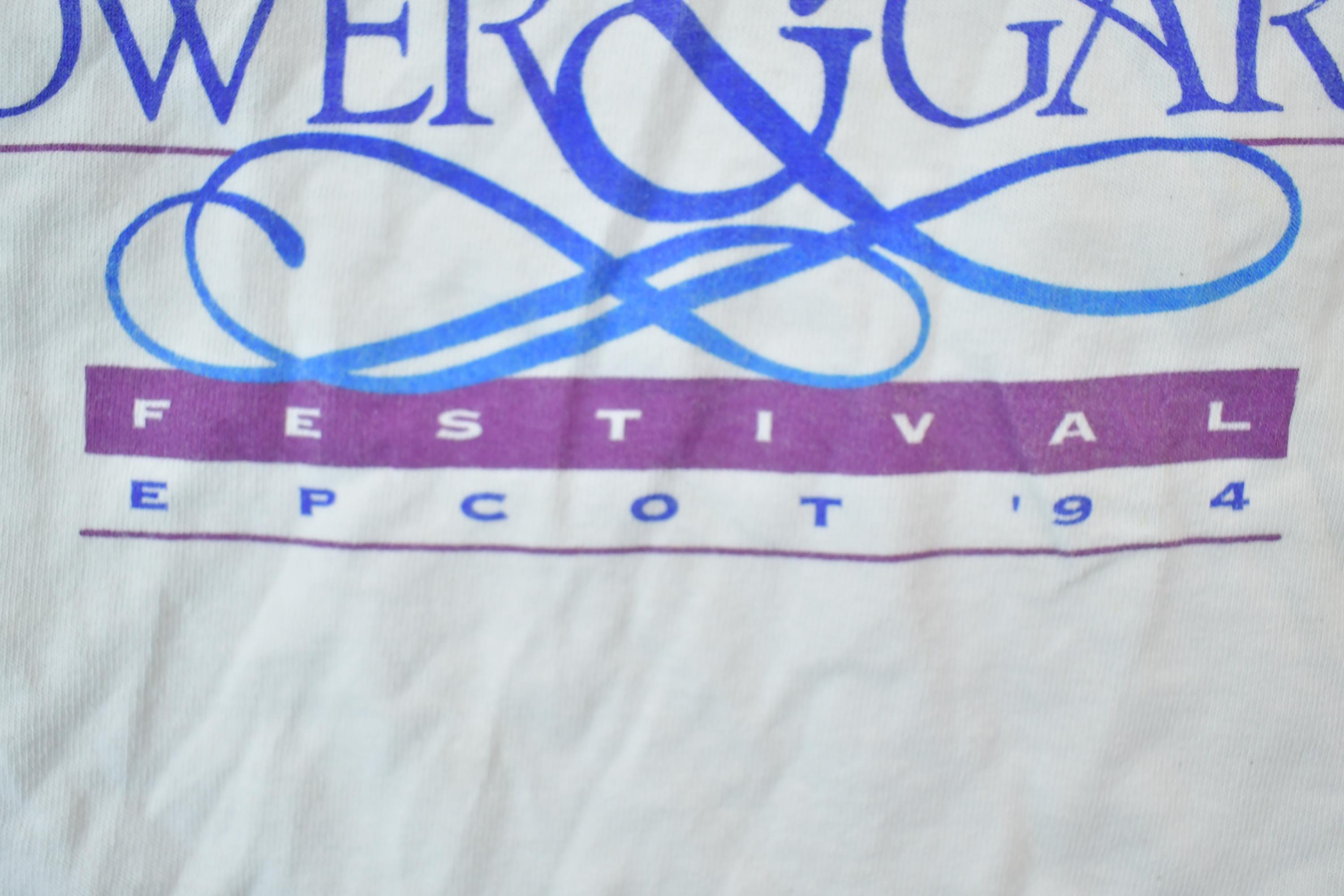 Vintage 1994 Flower And Garden Festival Epcot Disney Designs Souvenir T-Shirt