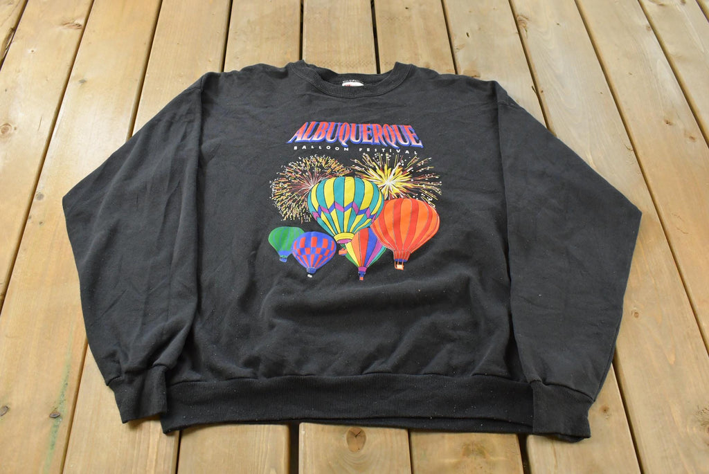 Vintage 1990s Albuquerque Hot Air Ballon Graphic Crewneck Sweatshirt Men's XL