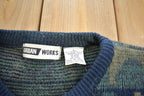 Vintage 1990s Urban Works Knit Pathwork Crewneck Sweater