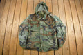 Vintage 1984 Military Woodland Camouflage Cold Weather Field Jacket