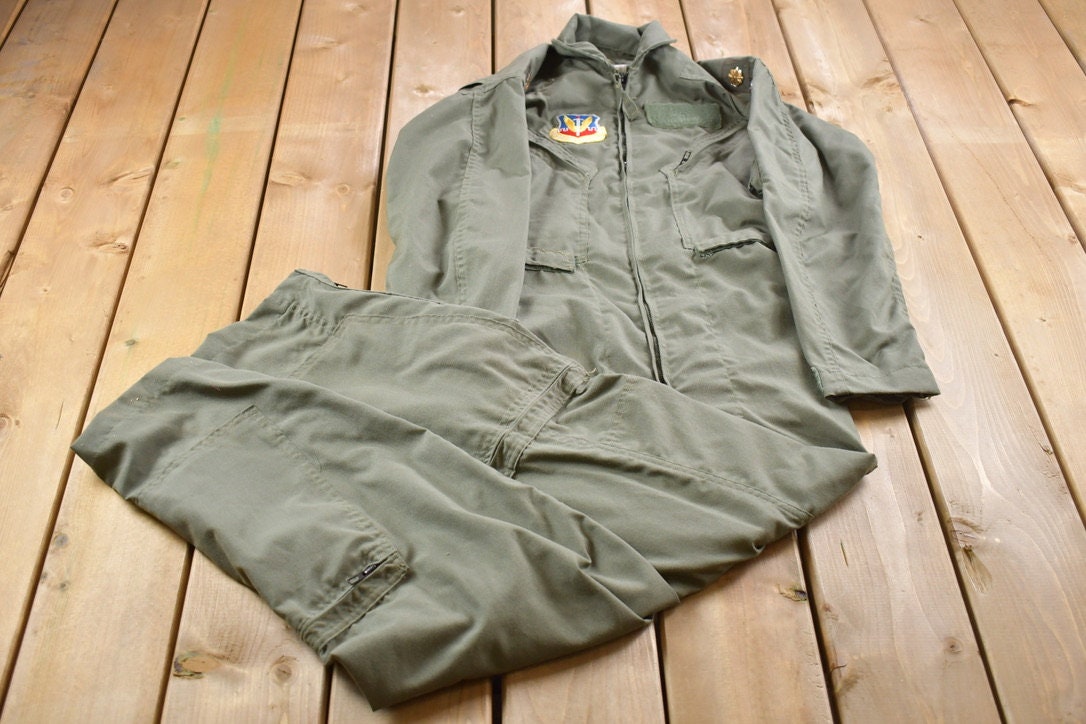 Vintage 1985 ArmyAir Force Coveralls Size 38 Regular / Streetwear / Army Jumper / Military Pant's / Vintage Cargos / True Vintage