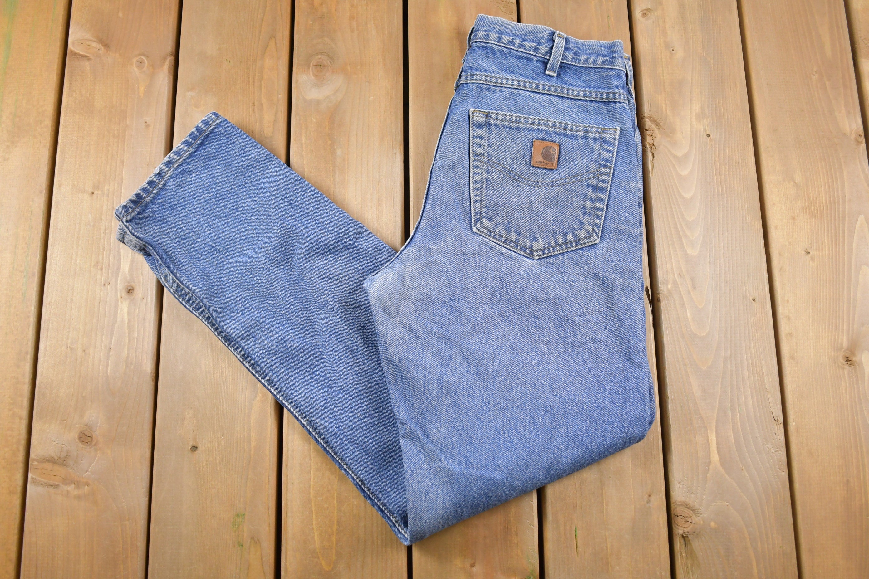 Vintage 1990s Carhartt Work Blue Jeans Size 30 x 32