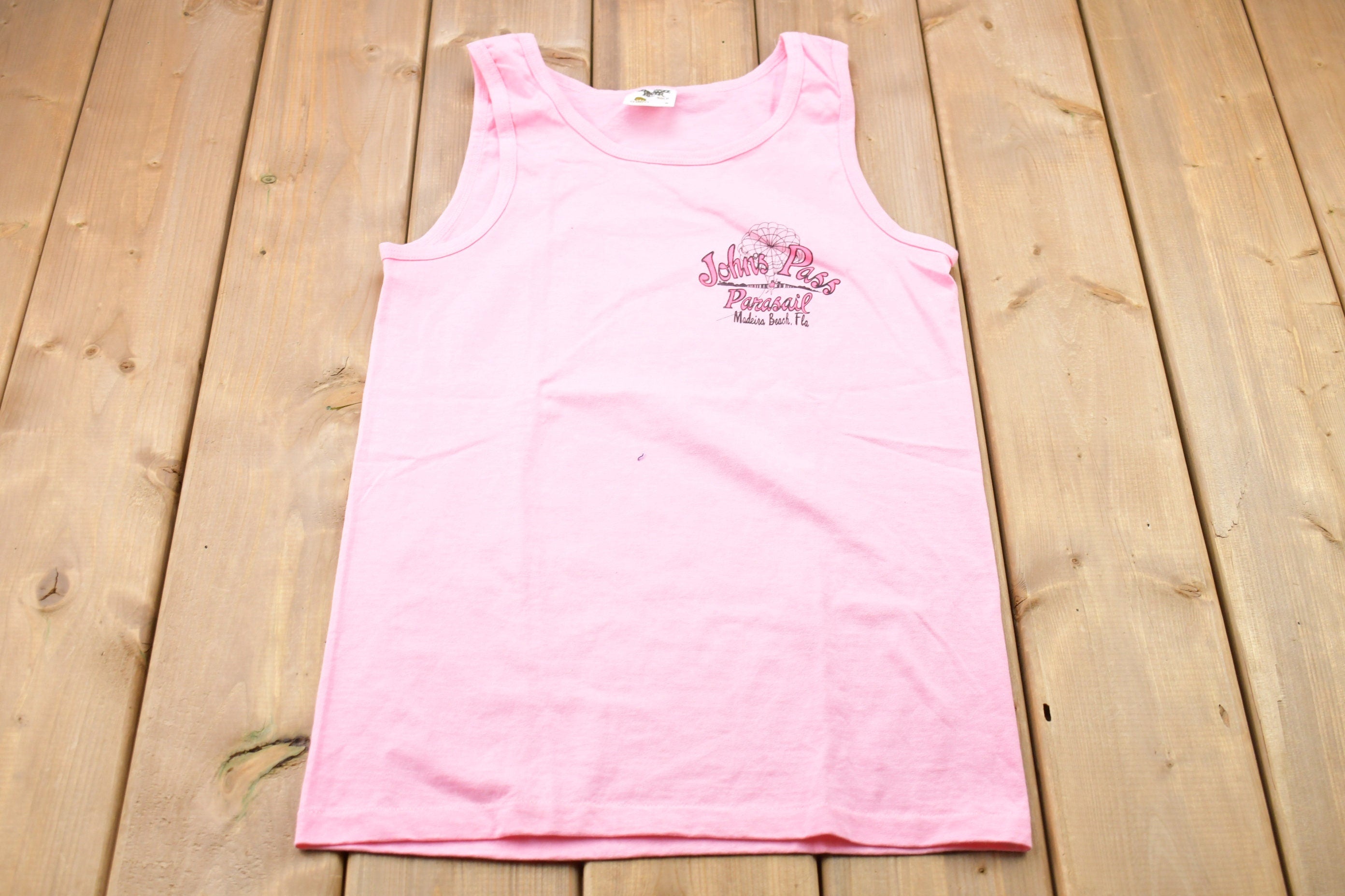 Vintage 1990s Johns Pass Parasail Florida Graphic Tank Top