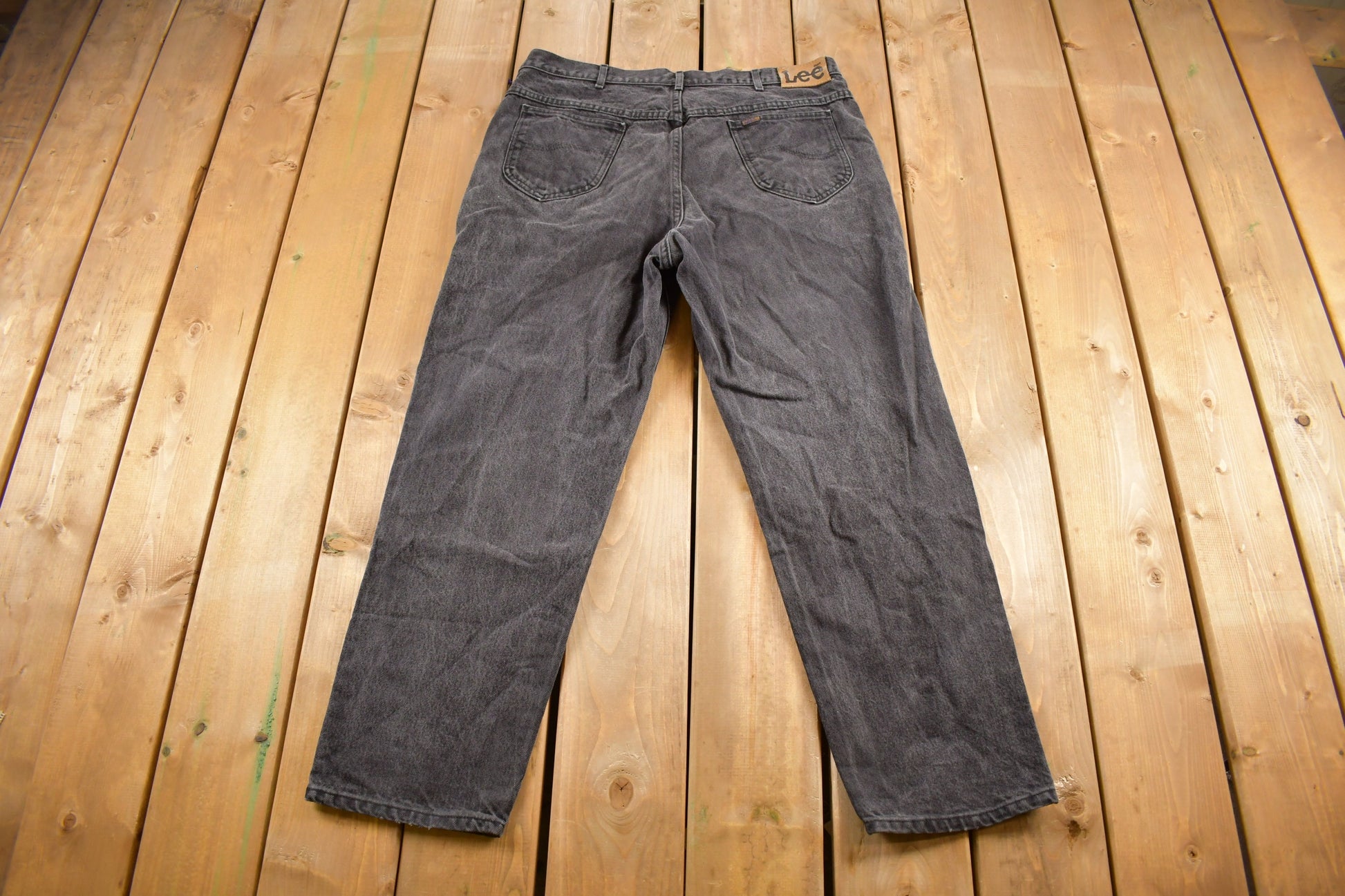 Vintage 1980s Lee Dark Wash Denim Jeans Size 37 x 28.5