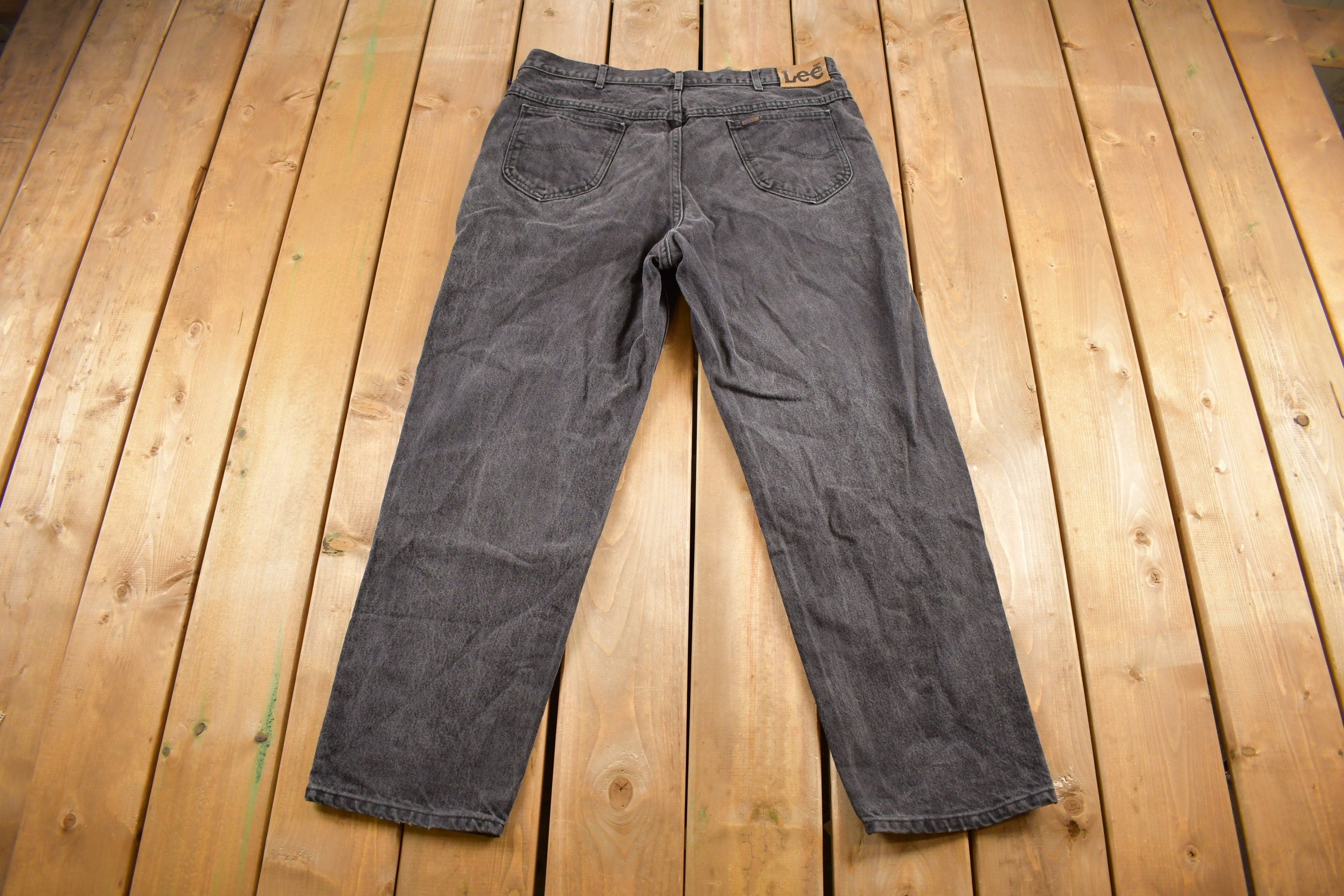 Vintage 1980s Lee Dark Wash Denim Jeans Size 37 x 28.5
