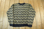 Vintage 1990s Claiborne Knit Crewneck Sweater Adult Large