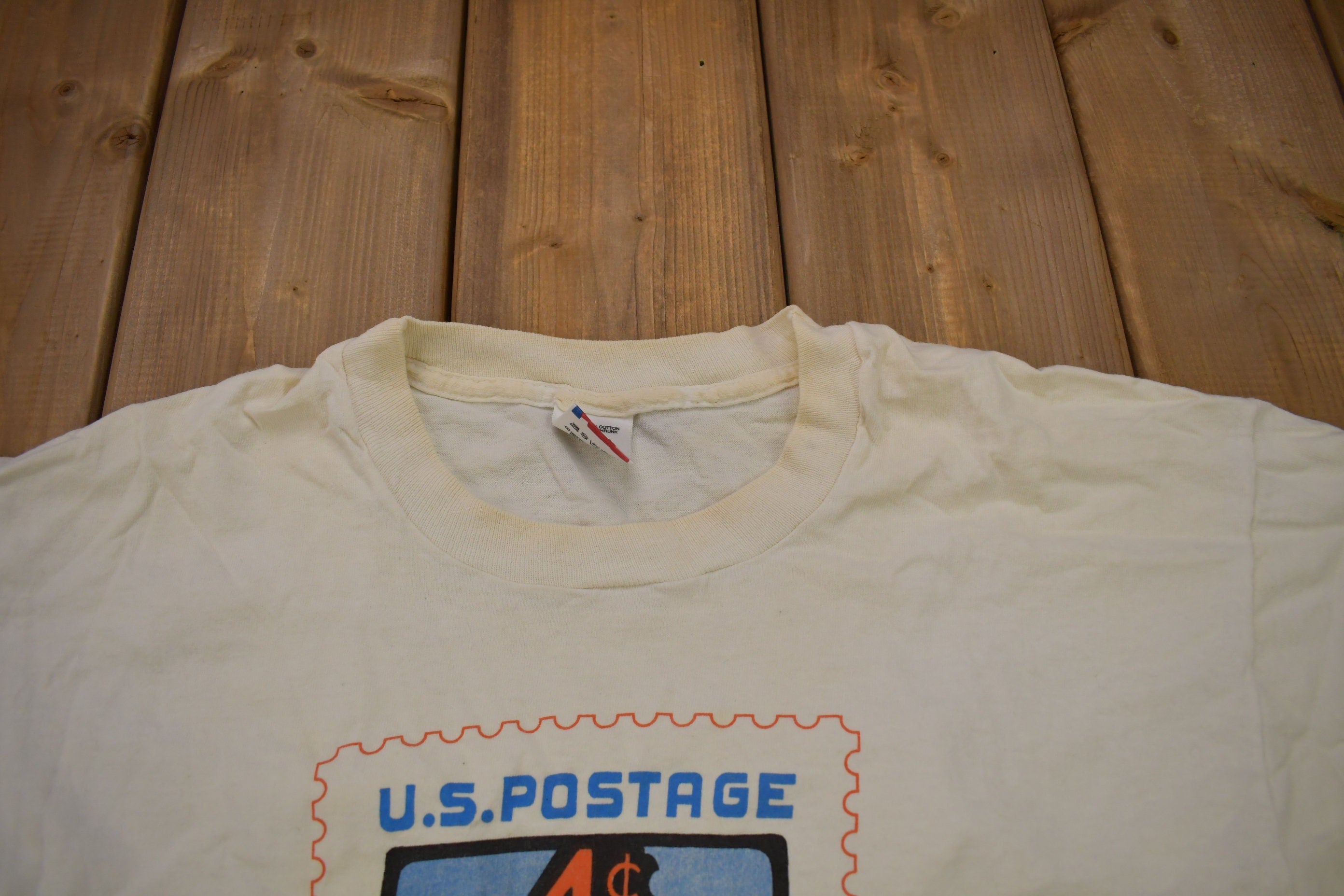 Vintage 1990s USPS Nursing Stamp Graphic T Shirt