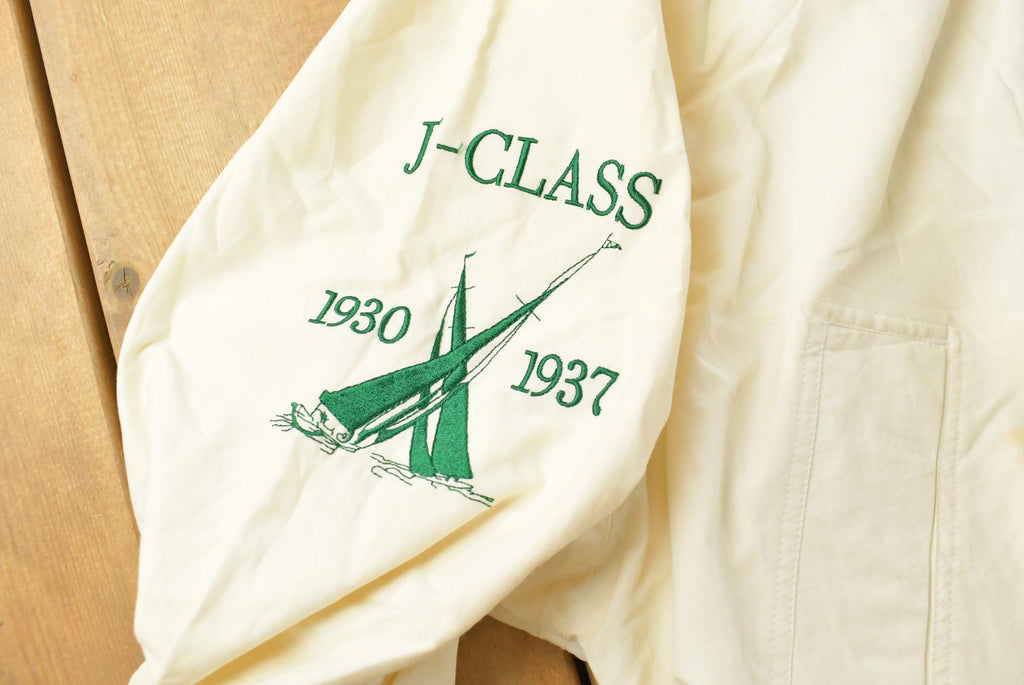Vintage 1990s Nautica Challenge J-Class Windbreaker Jacket Men's L / 90s Sailing Windbreaker / Vintage Streetwear / Americana
