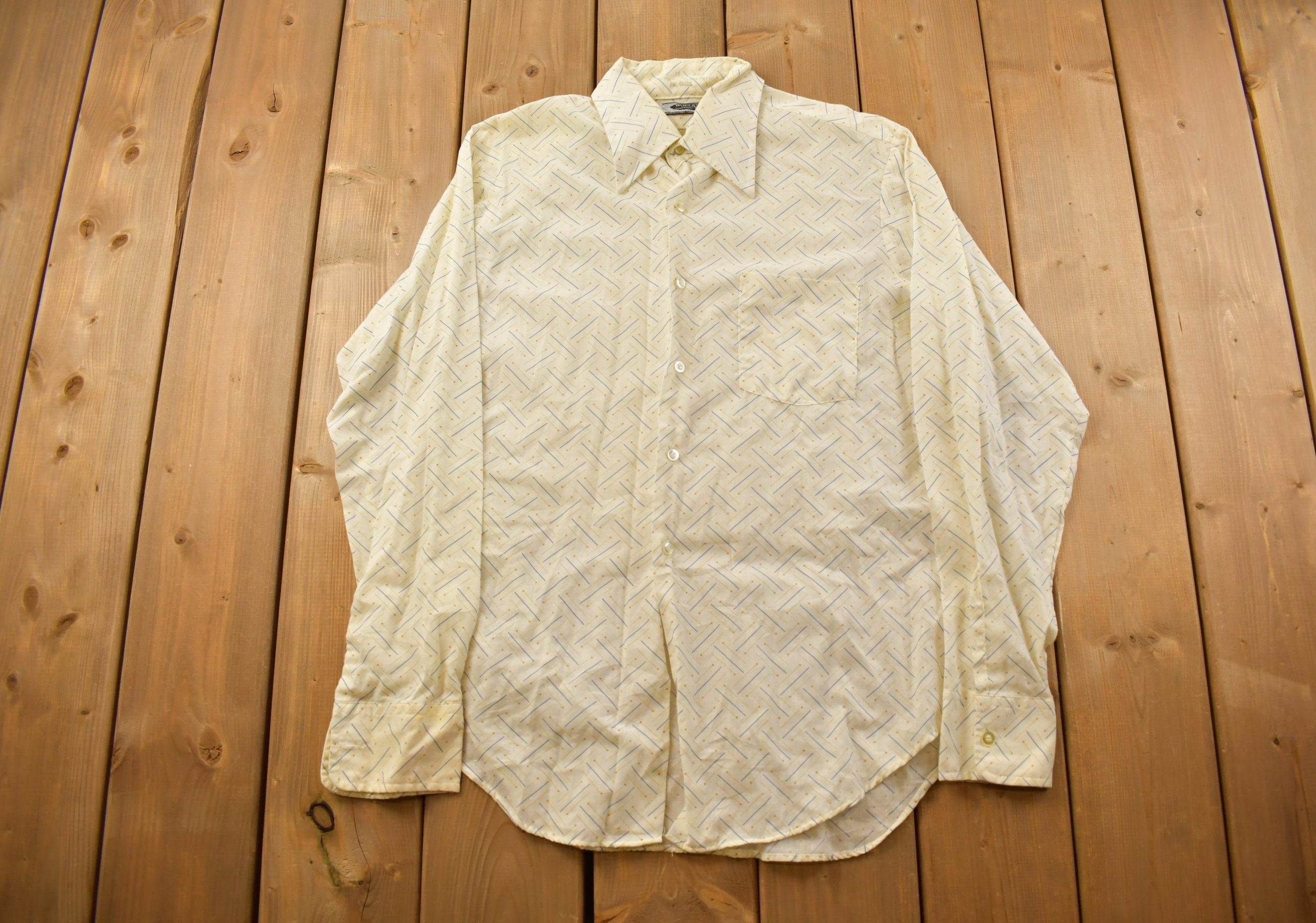 Vintage 1990s Sutton Patterned Button Up Shirt