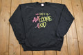 Vintage 1990s Our God is an Awesome God Crewneck Sweatshirt Made In USA Jerzees