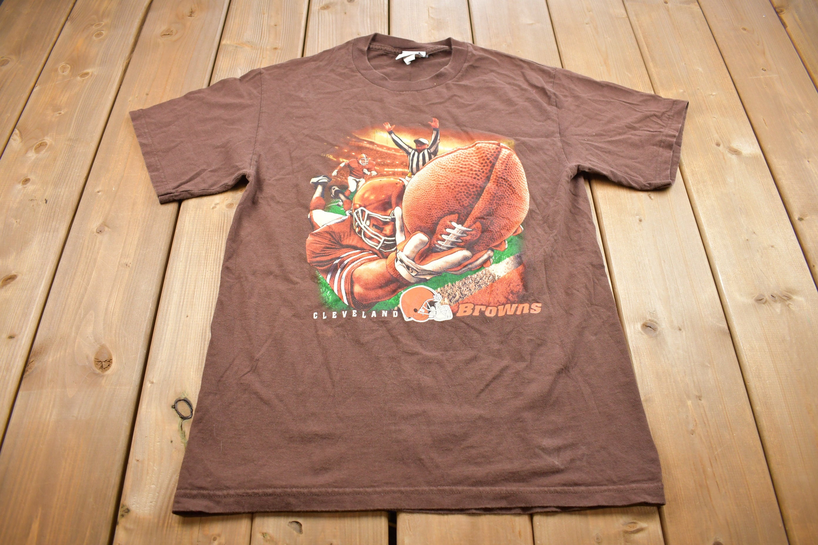 Vintage 1990s Cleveland Browns Football NFL Graphic T Shirt