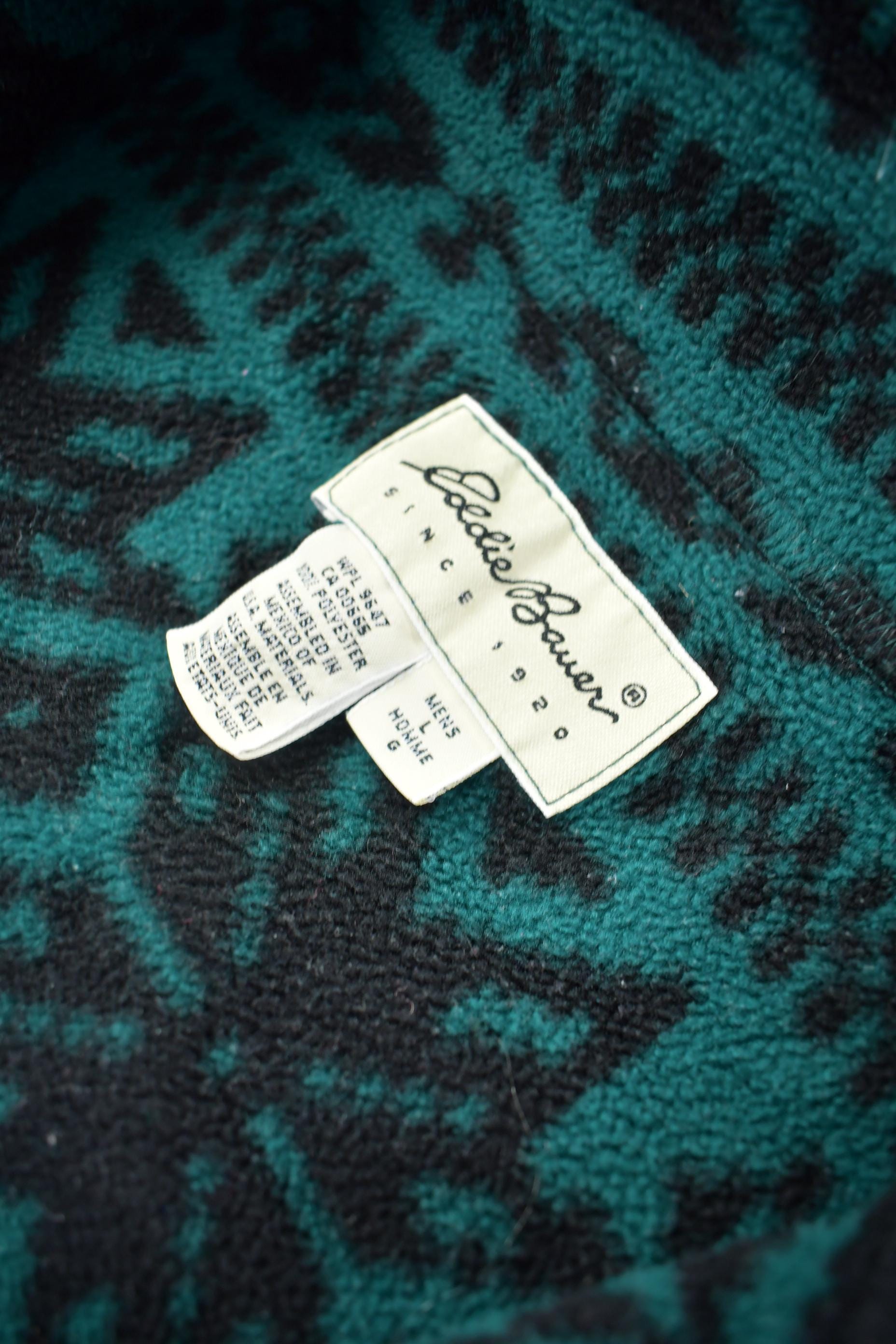 Vintage 1990s Eddie Bauer Quarter Zip Fleece Sweater