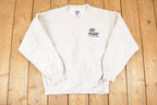 Vintage 1990s Russell Pro Cotton Dells Boat Co Heavyweight Crossgrain Crewneck Sweatshirt Men's L