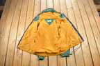 Vintage 1990s Eddie Bauer Green Hooded Windbreaker Jacket