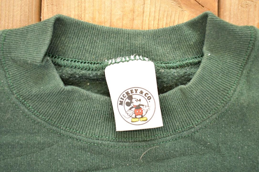 Vintage 1990s Mickey Mouse Embroidered Disney Crewneck Sweater Men's XL