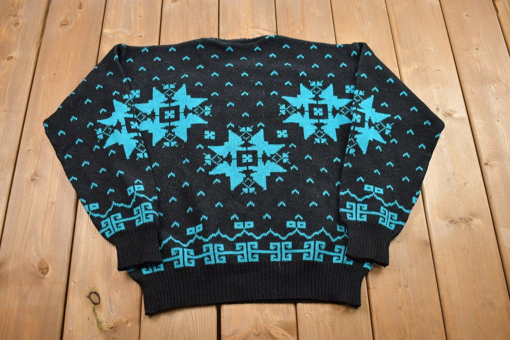 Vintage 1990s Brad Richards Wool Knitted Crewneck Sweater