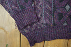 Vintage 1990s London Fog Knit Crewneck Sweater / 90s Crewneck / Made In USA / Preppy