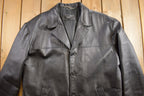Vintage 1990s Brouge Men Leather Jacket