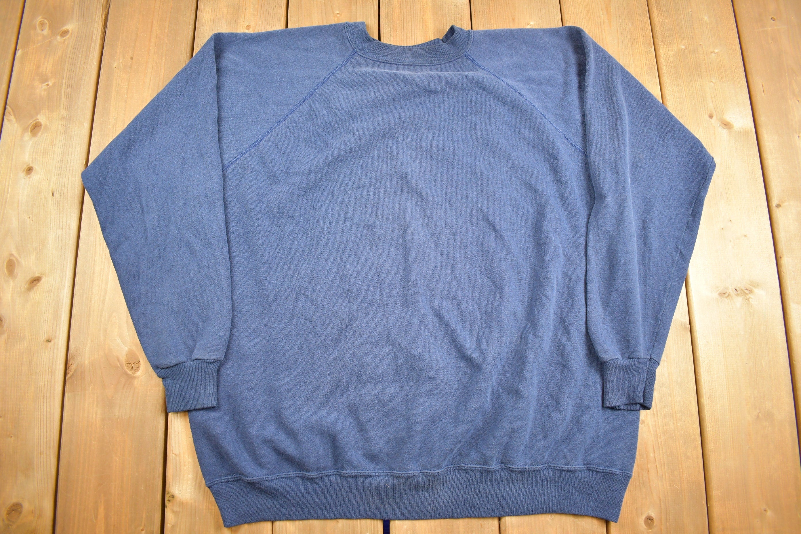 Vintage 1980s Blank Blue Crewneck Sweatshirt
