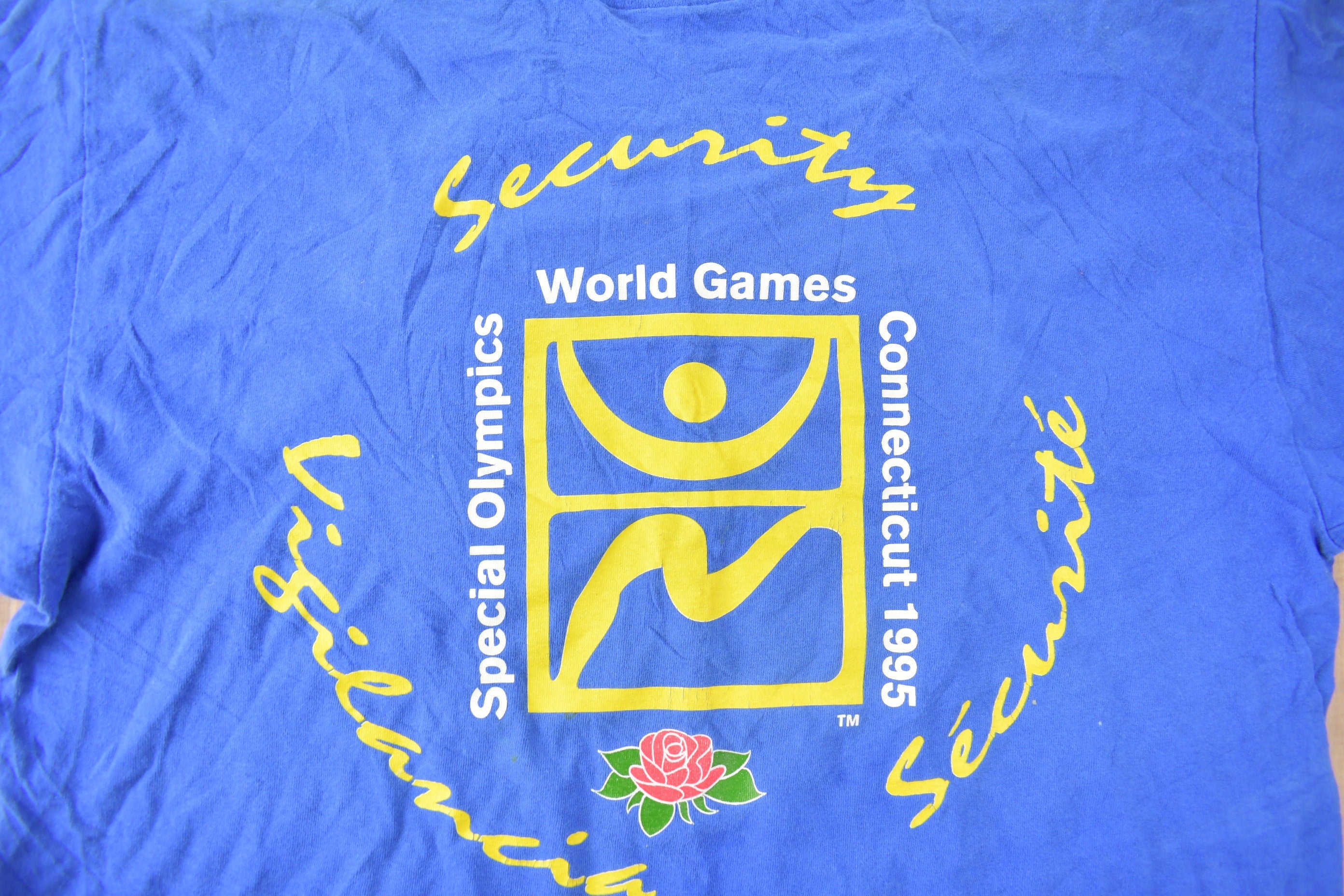 Vintage 1990s Special Olympics Single Stitch Starter Graphic T Shirt Made In USA Size XL