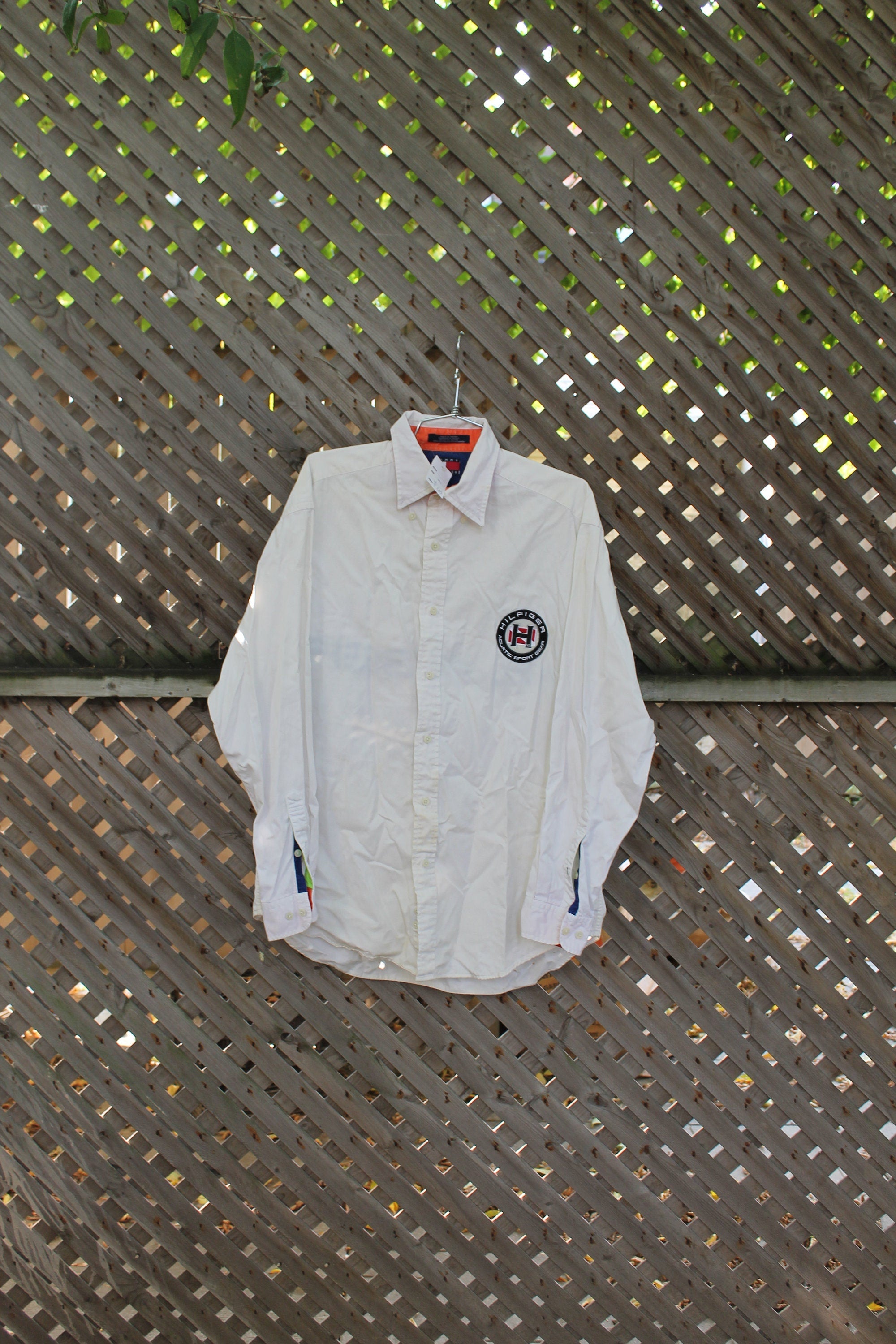 Vintage 1990s Tommy Hilfiger Aquatic Sports Button Up Shirt Aquatic Sports Sailing Gear