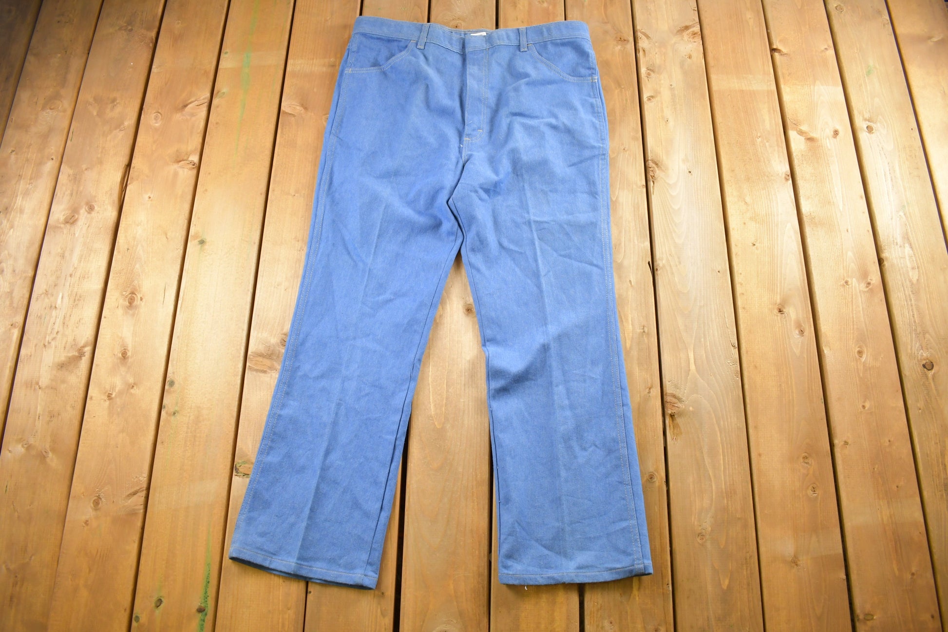 Vintage 1970s Deadstock Genuine Roebucks Flex Jeans Size 40 x 30