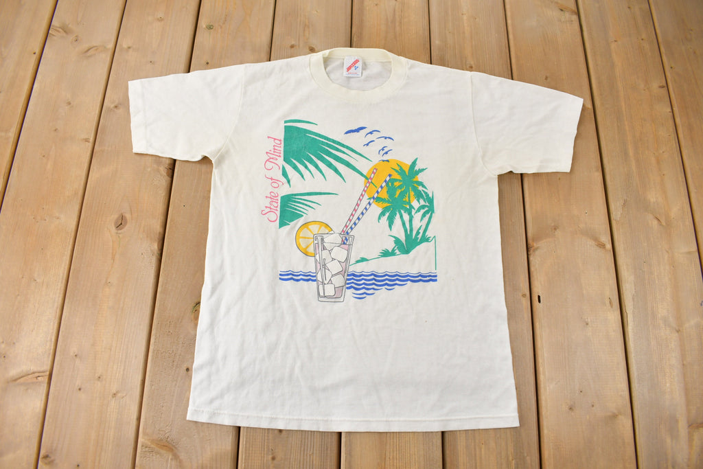 Vintage 1980s Beach Theme Single Stitch Souvenir Travel T Shirt Made In USA