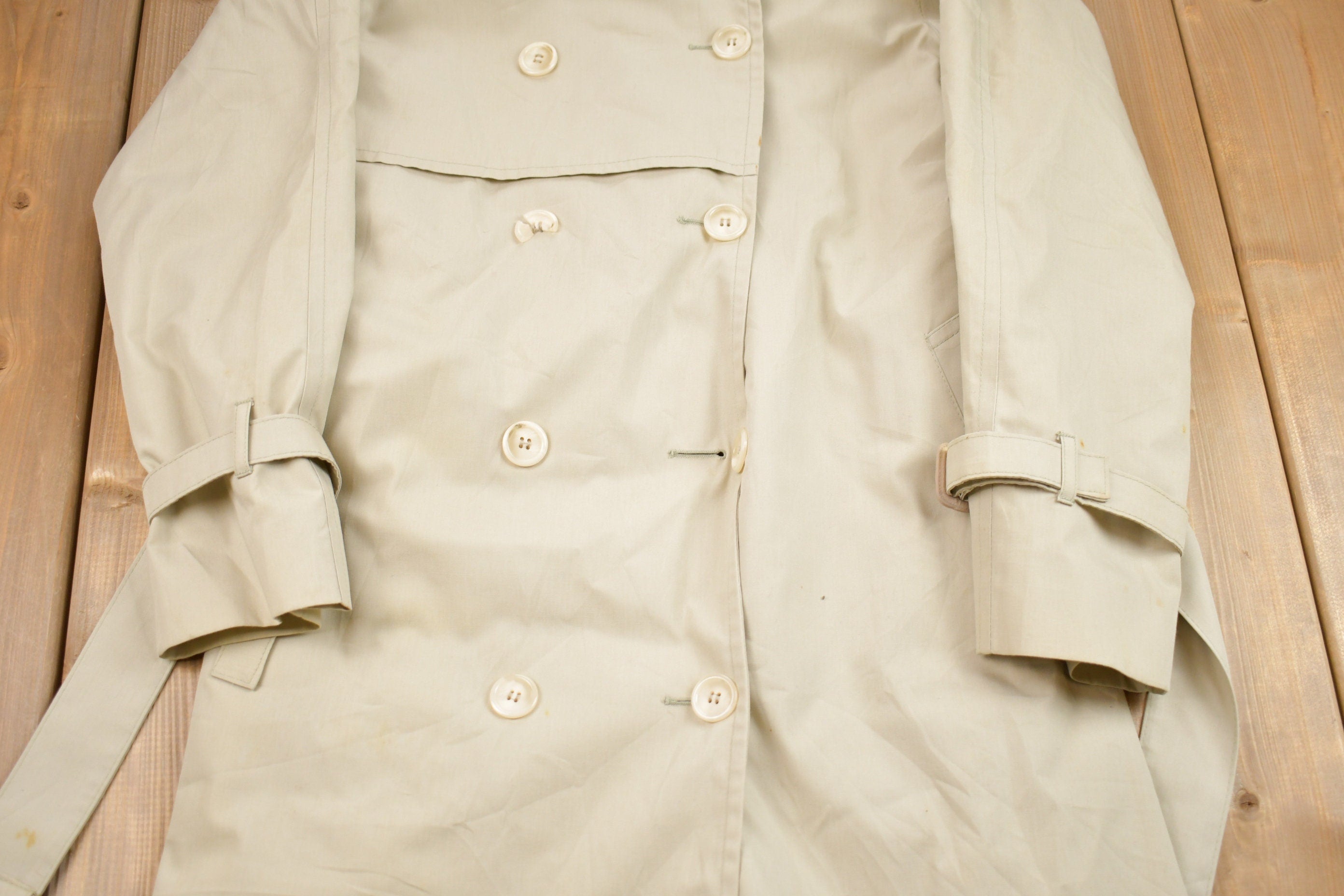 Vintage 1990s London Fog Blanket Lined Full Length Jacket