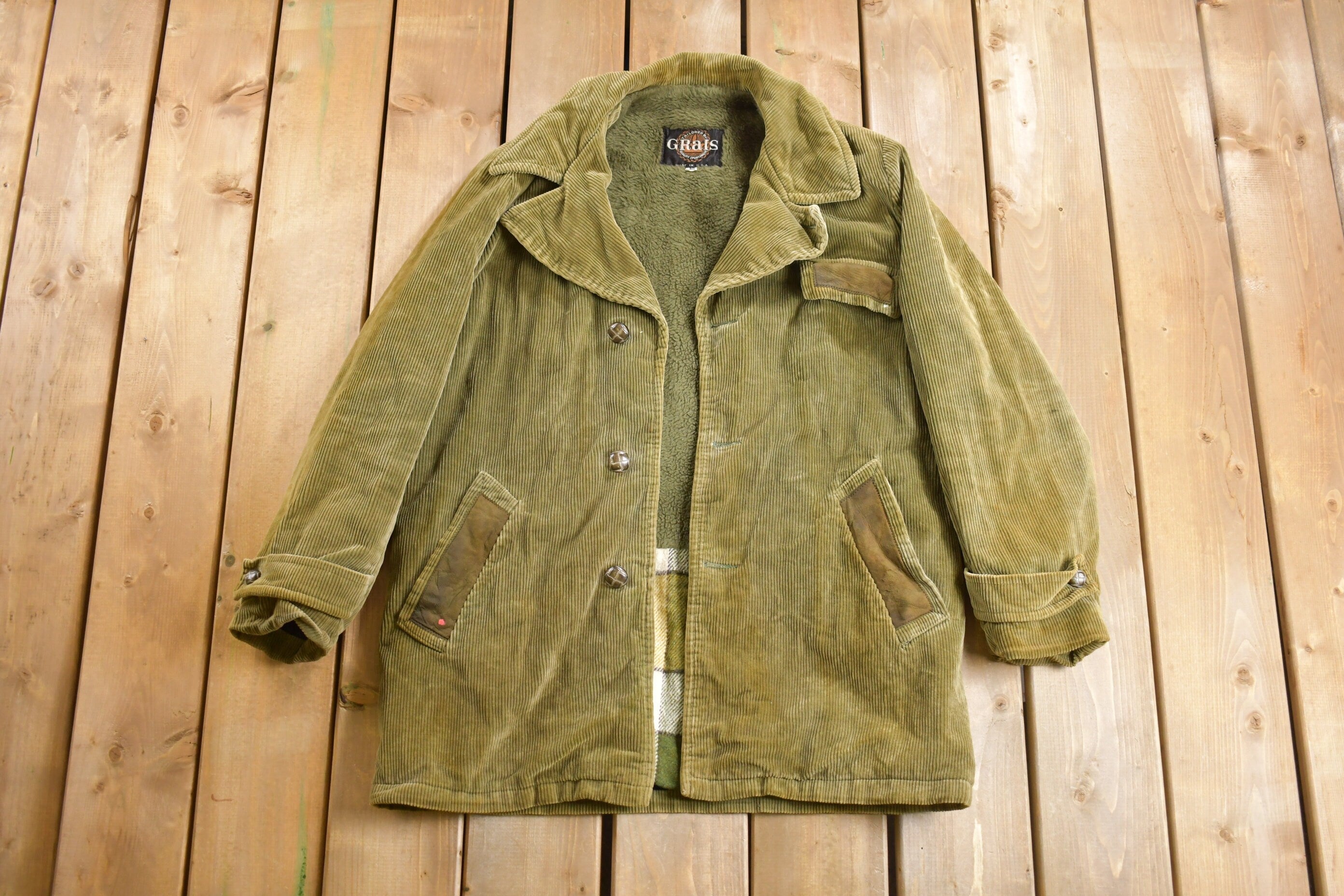 Vintage 1970s Corduroy Overcoat