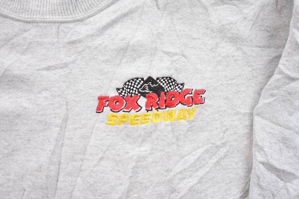 Vintage 1990s Fox Ridge Speedway Embroidered Crewneck Sweatshirt