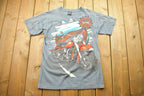 Vintage 1995 Harley Davidson All Over Print T Shirt