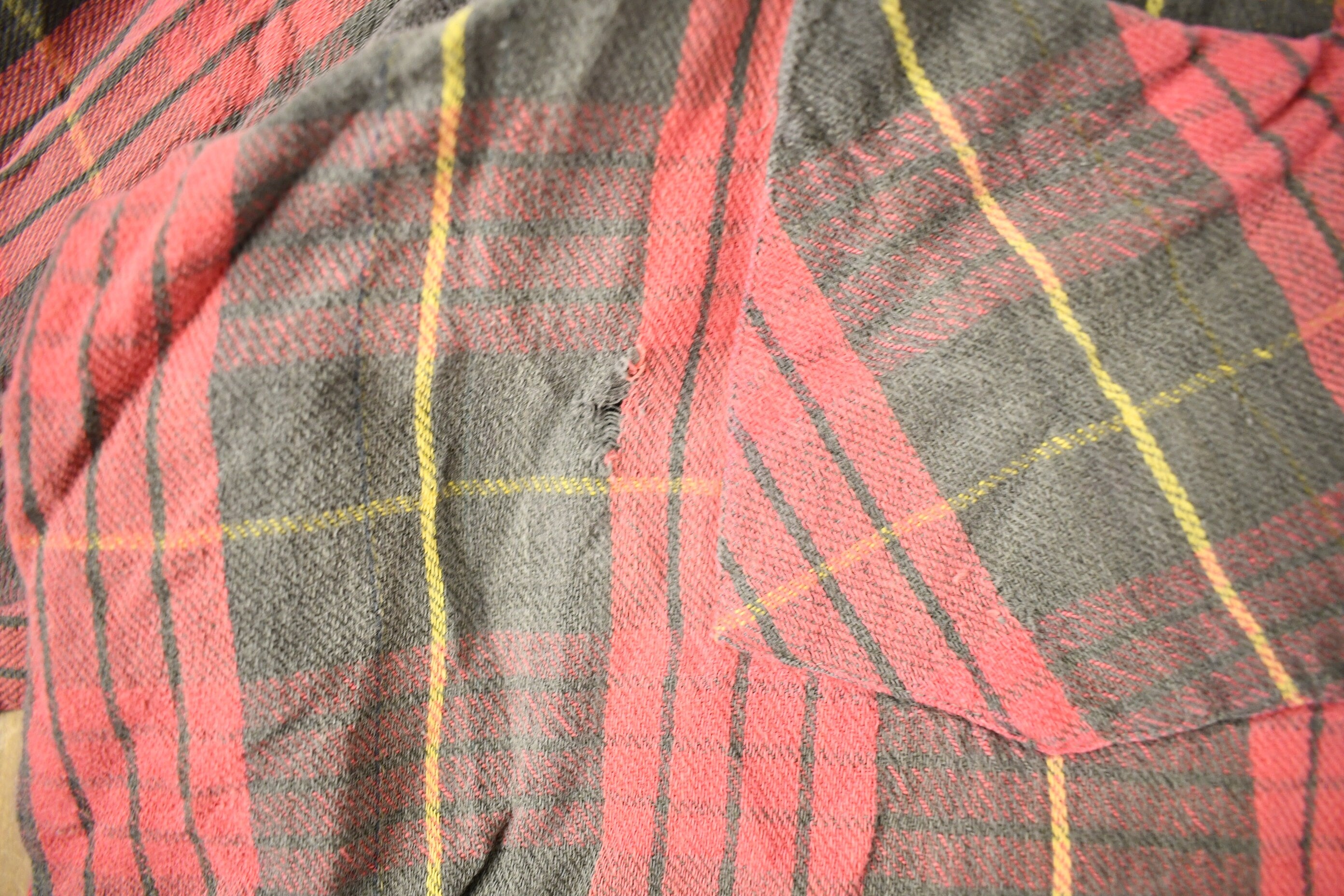 Vintage 1980s JC Penney Red Plaid Flannel Button Up Shirt