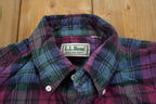 Vintage 1990s LL Bean Northwoods Plaid Flannel Button Up Shirt - Medium