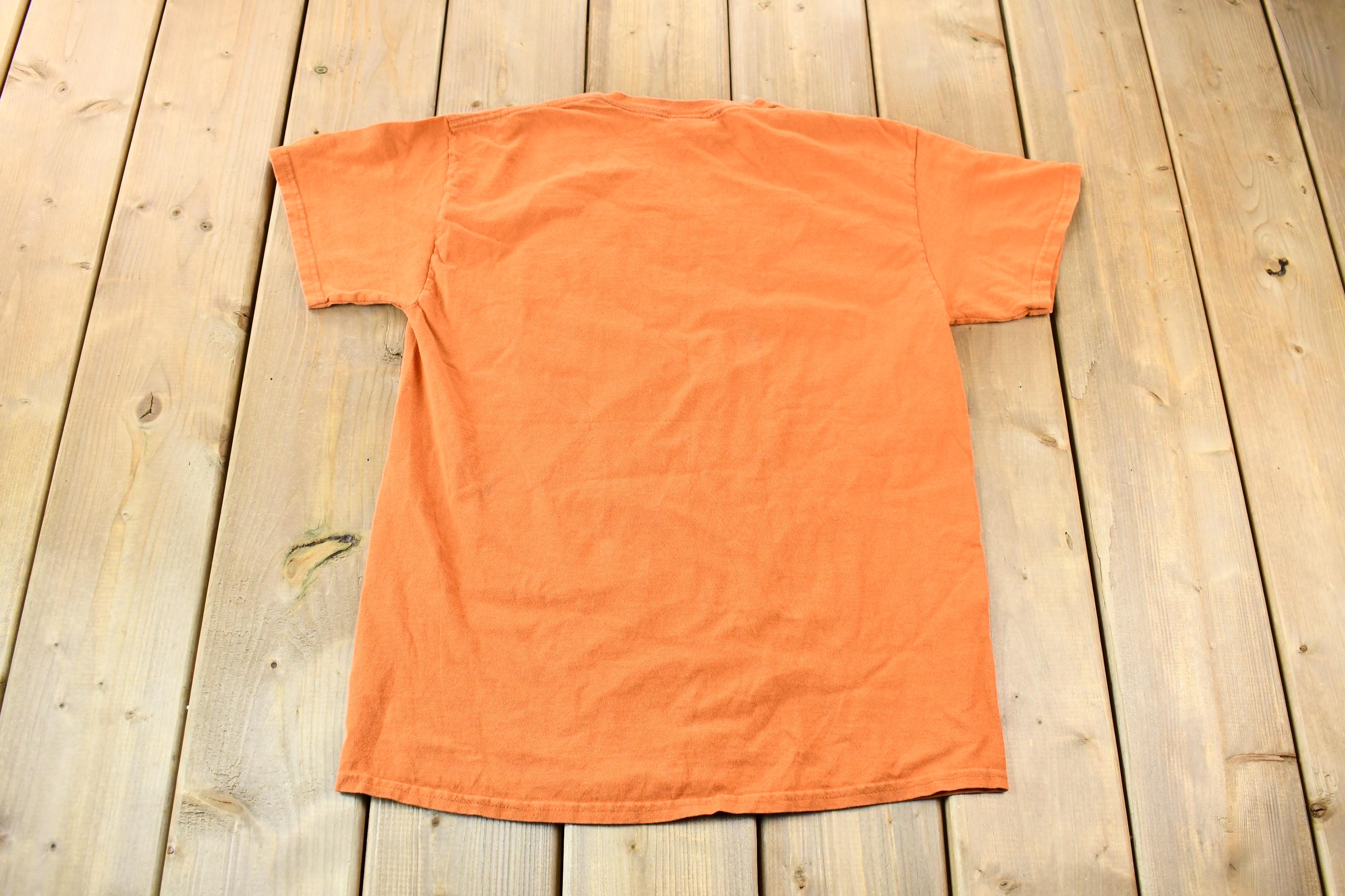 Vintage 1990s Orange Souvenir Arizona USA Feather and Bead Horse Travel T-Shirt
