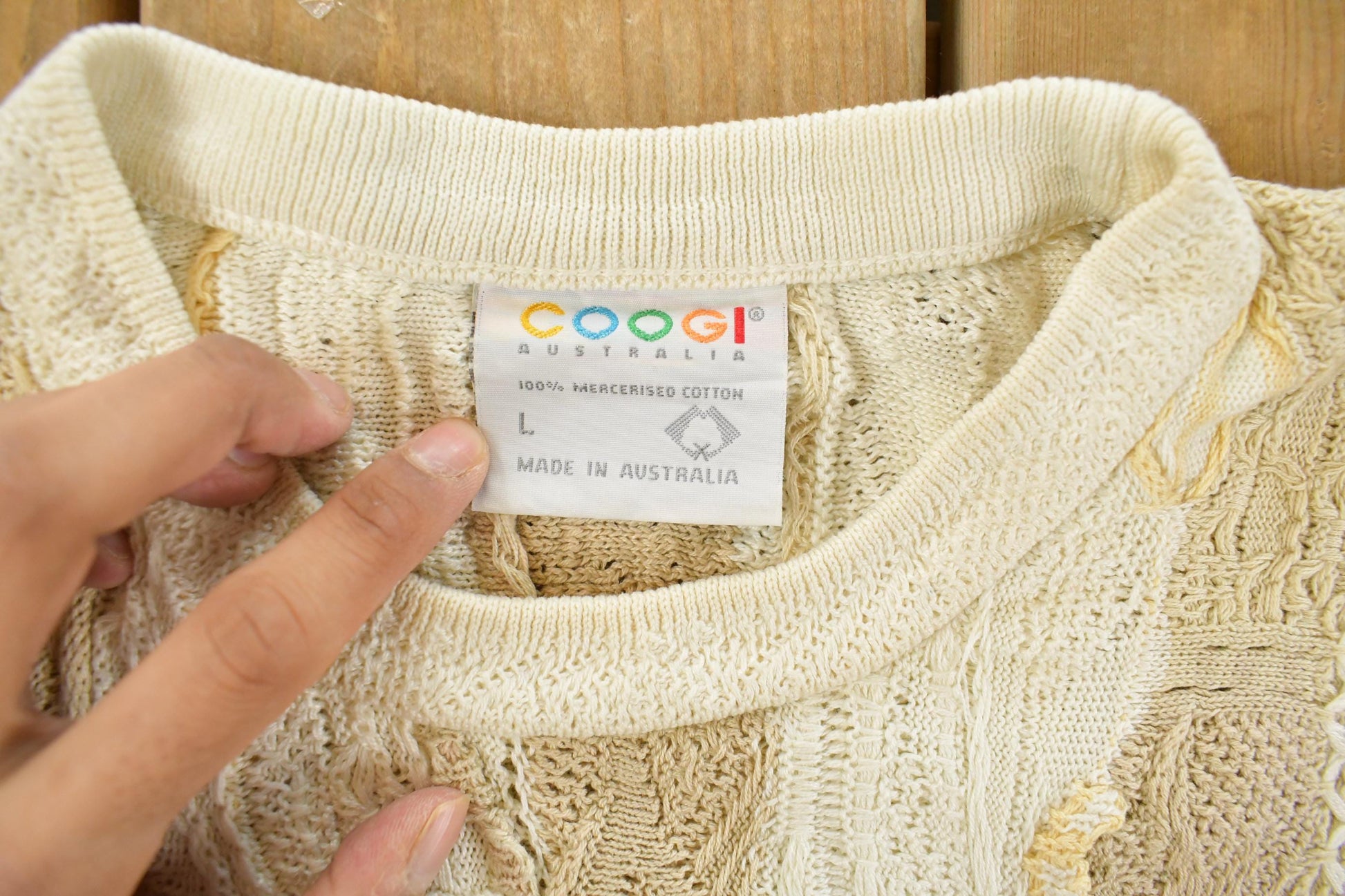 Vintage 1990s Coogi 3D Knit Abstract Crewneck Sweater Men's Large