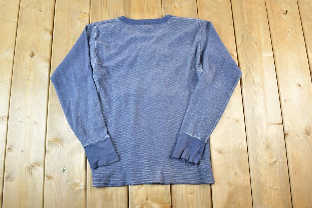 Vintage 1990s Thermal Knit Crewneck Sweatshirt Womens S  Made In USA  90s Souvenir Crewneck  Vintage Souvenir Crewneck  Streetwear