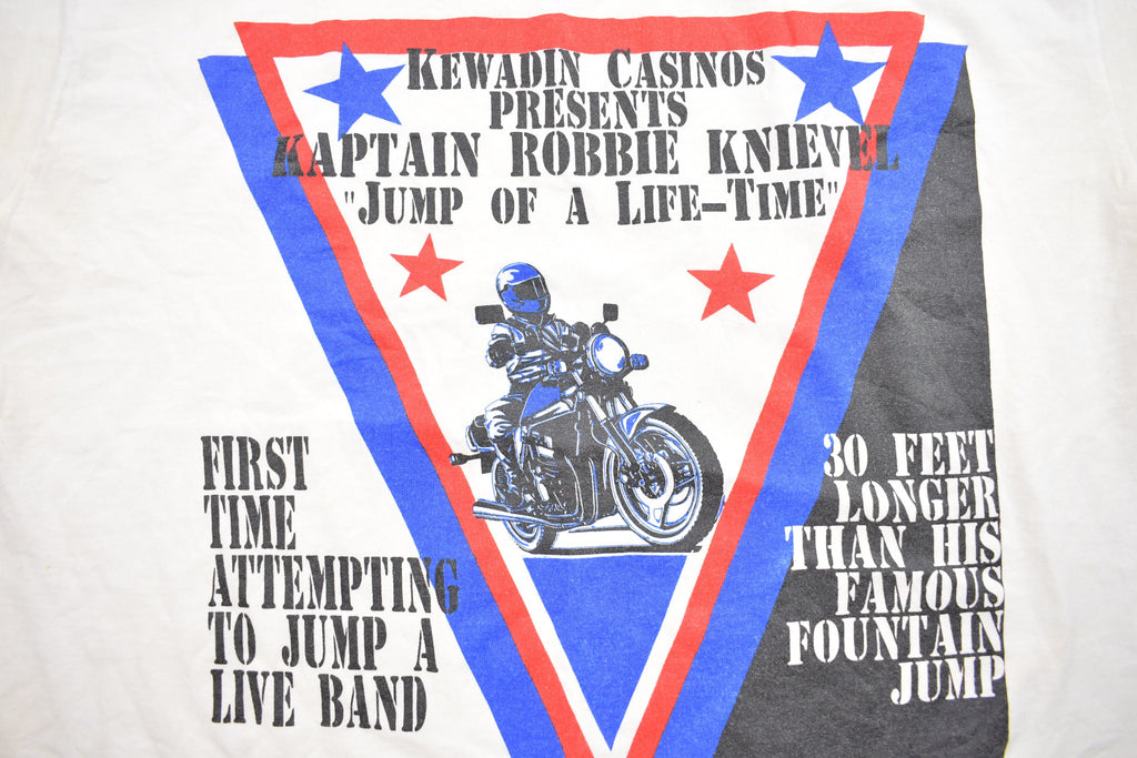 Vintage 1996 Evil Knievel Stunt Graphic T Shirt