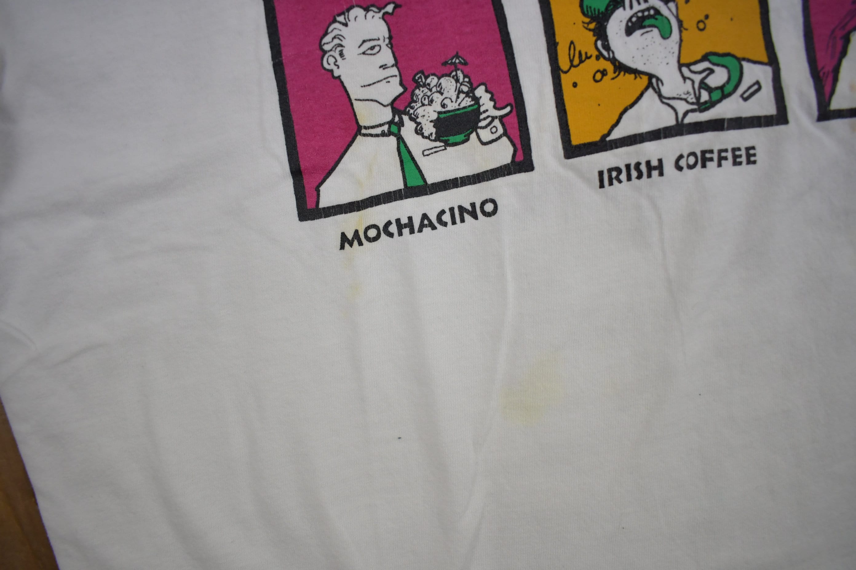 Vintage 1990s Name That Coffee Graphic T Shirt