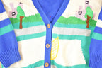 Vintage 1990s Hand Made Landscape Cardigan Knit Sweater Women's M