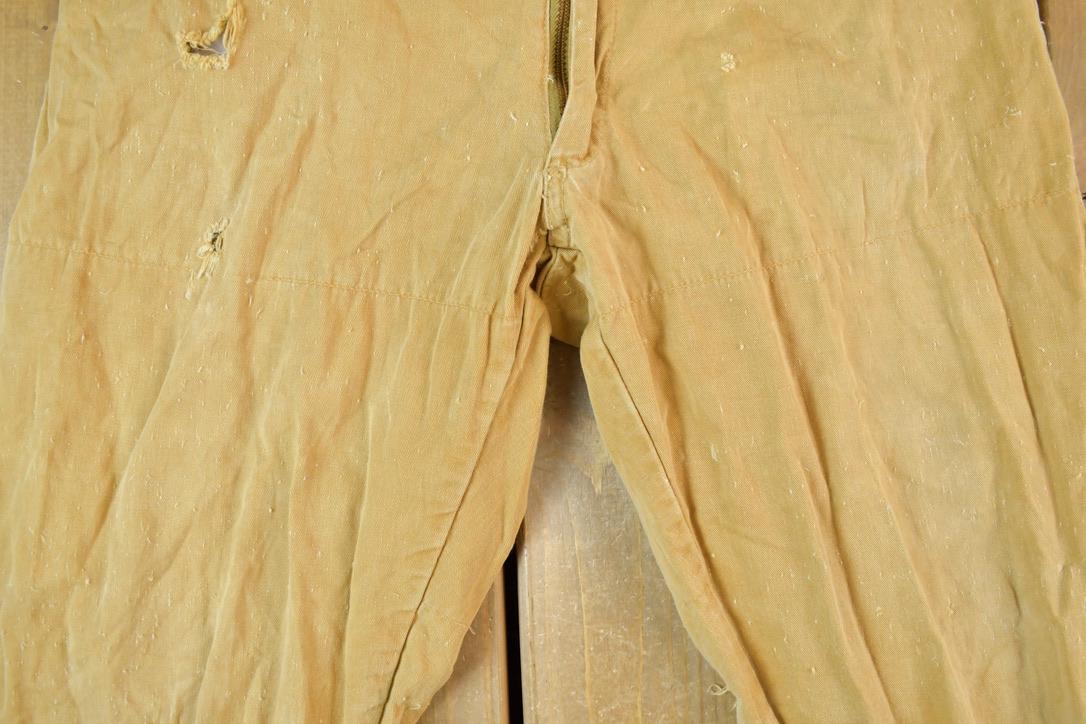 Vintage 1970s Tan Denim Work Jeans Size 34 x 25