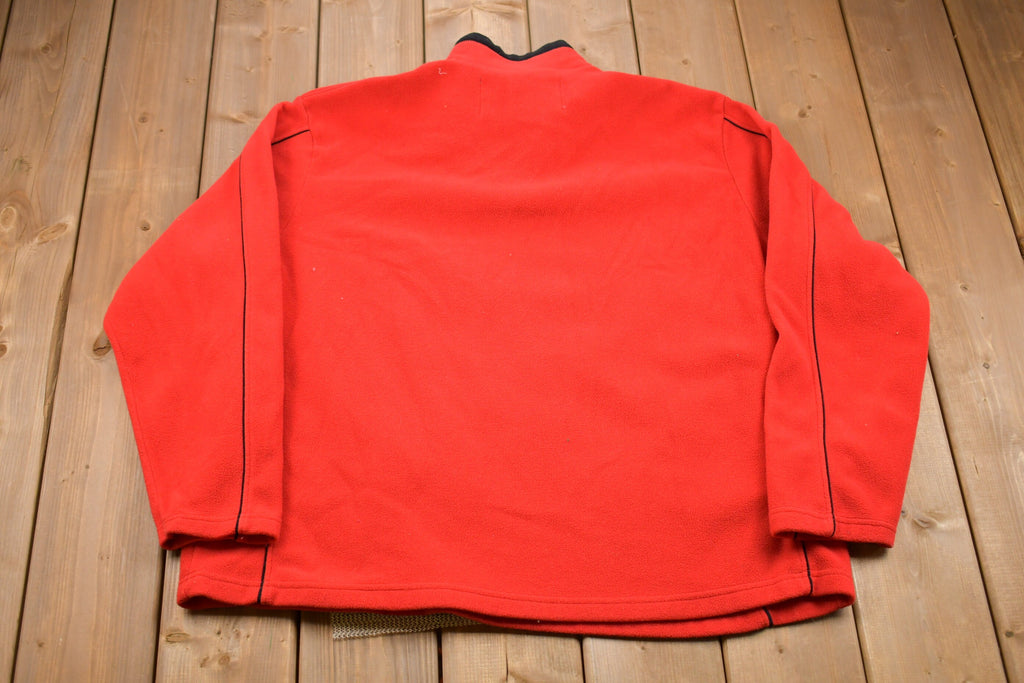 Vintage 1990s Ottawa Senators NHL Quarter Zip Embroidered Fleece Sweater
