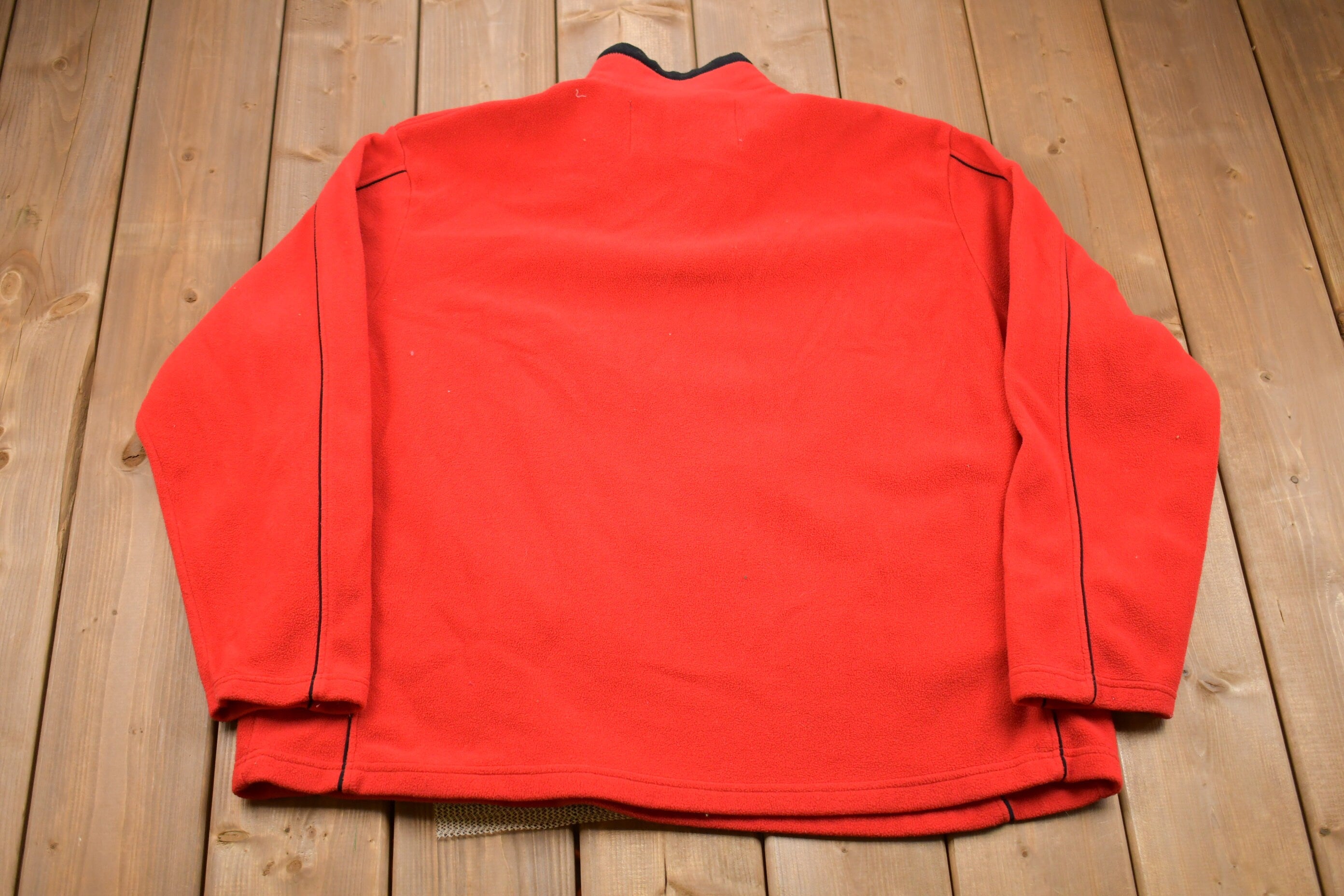 Vintage 1990s Ottawa Senators NHL Quarter Zip Embroidered Fleece Sweater