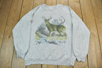 Vintage 1990s Outdoorsman wildlife Crewneck Sweatshirt Made In USA